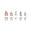 Patterned - Blueberry Sweetie - Short Almond