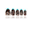 French - Teal Safari - Short Almond