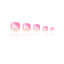 Ombre - Blush Heart - Toe Nails