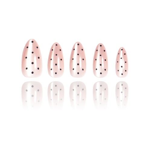 Cat Eye - Polka Dot - Medium Almond