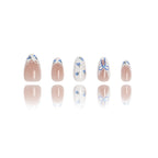 Patterned - Blueberry Sweetie - Short Almond