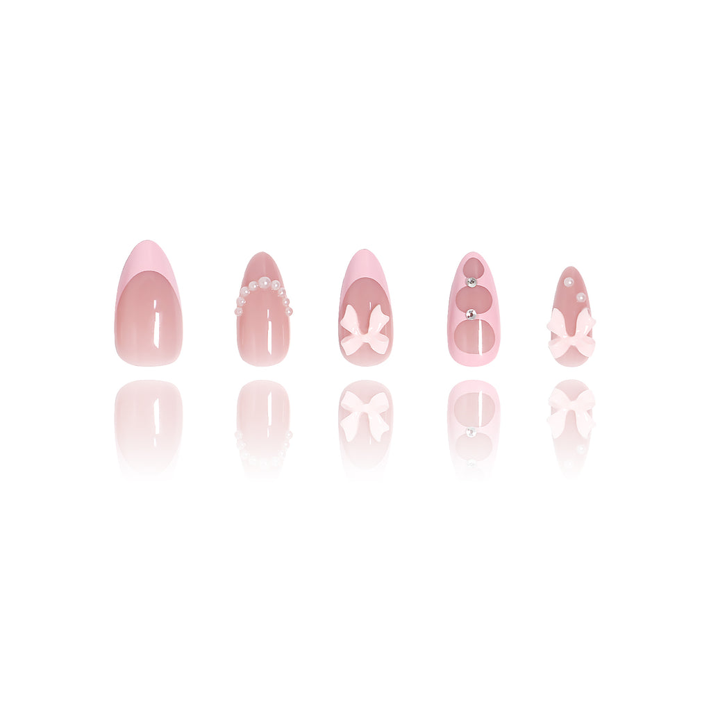 French - Pink Balletcore - Medium Almond