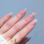 Patterned - Gilded Blossom - Short Almond