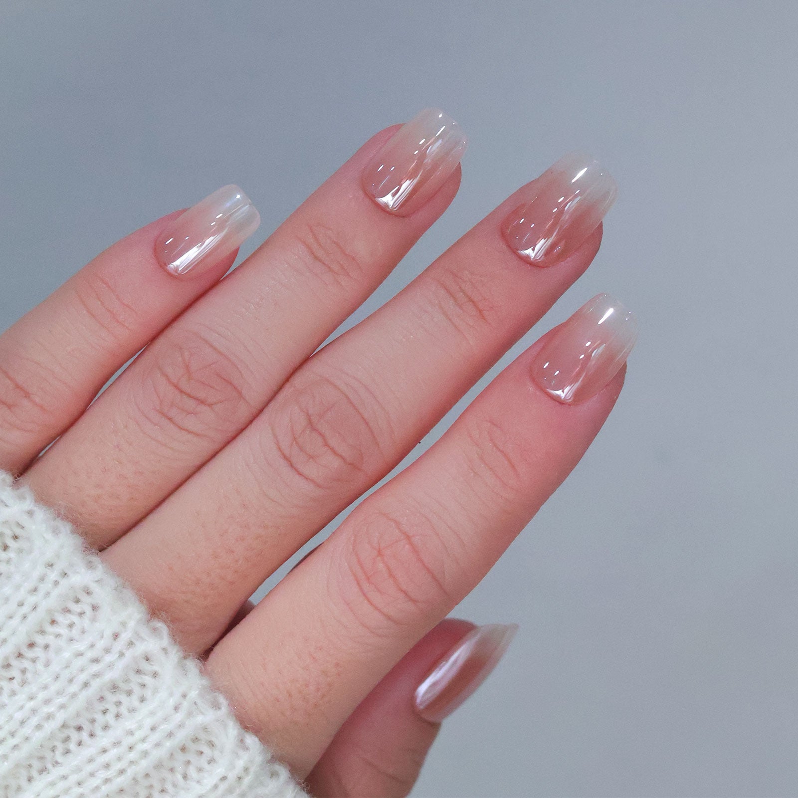 Chrome - White Peach Liqueur - Short Squoval Secondary image