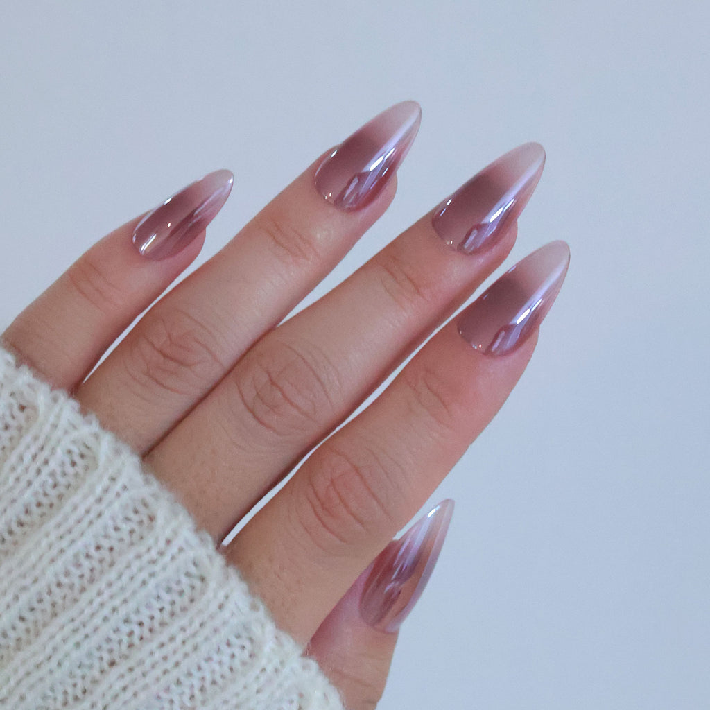 Chrome - Burgundy Blush - Medium Almond
