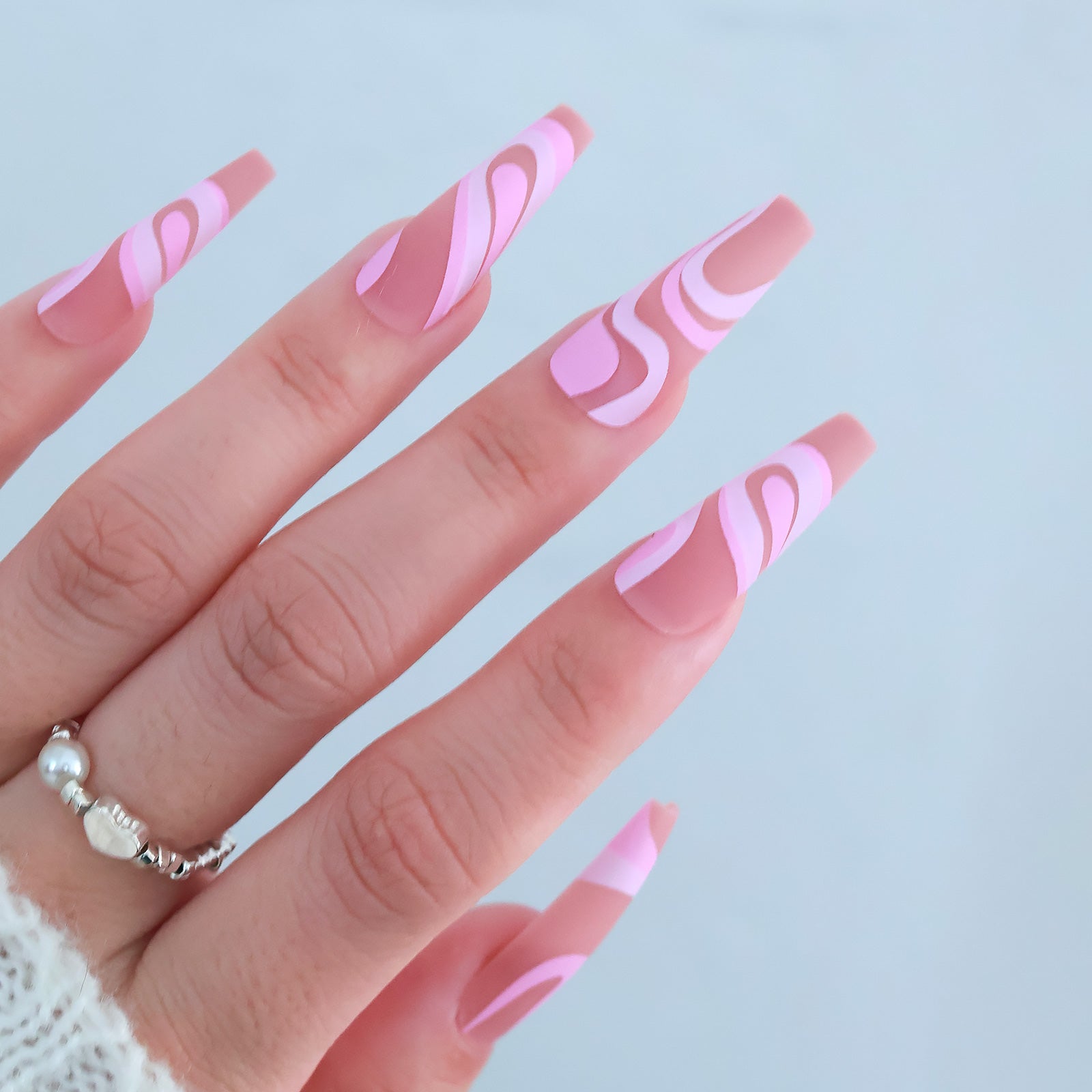 Patterned - Rosy Trace - Long Coffin Secondary image