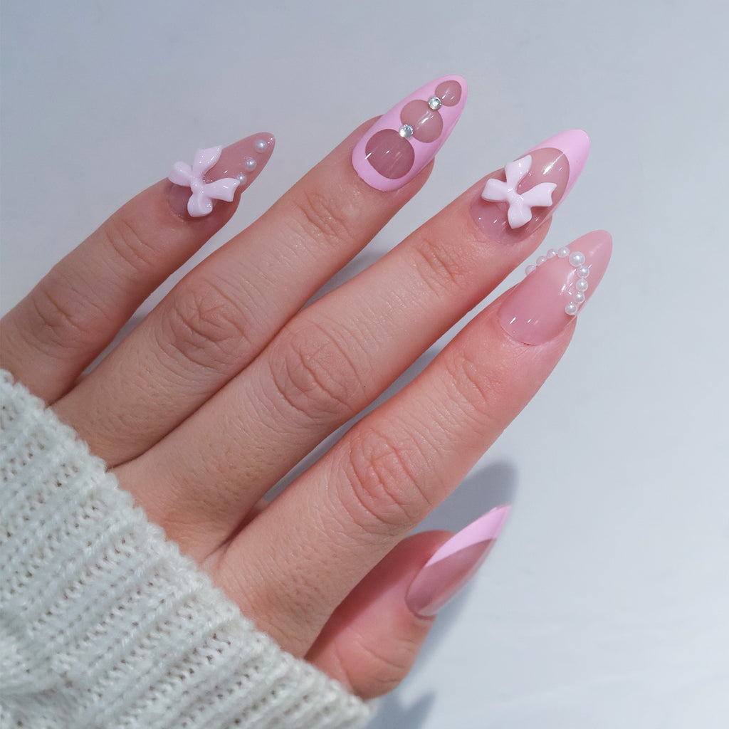 French - Pink Balletcore - Medium Almond