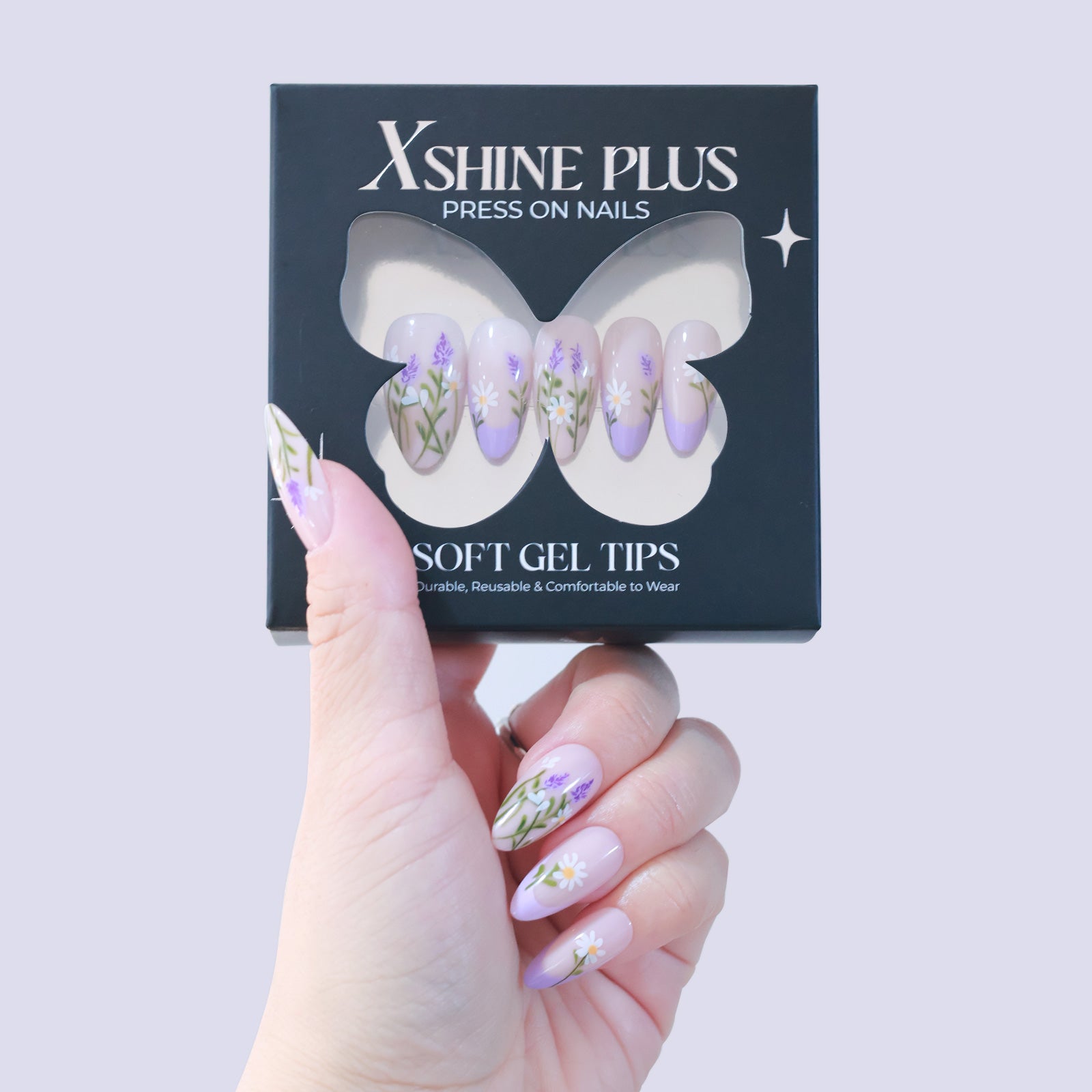 Patterned - Lavender Reverie - Medium Almond