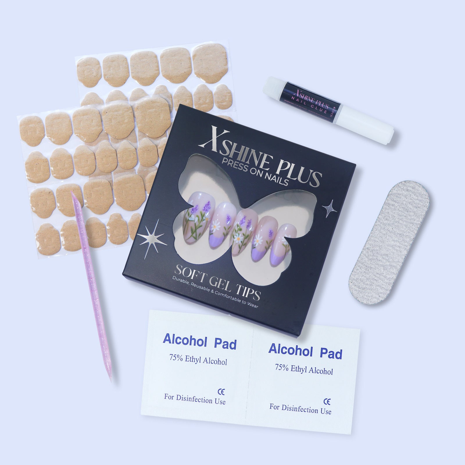 Patterned - Lavender Reverie - Medium Almond