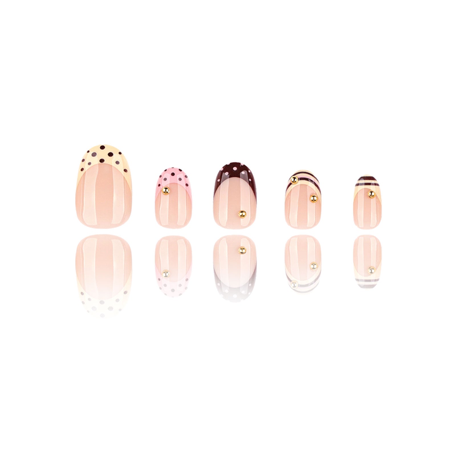 French - Praline Polka - Short Oval