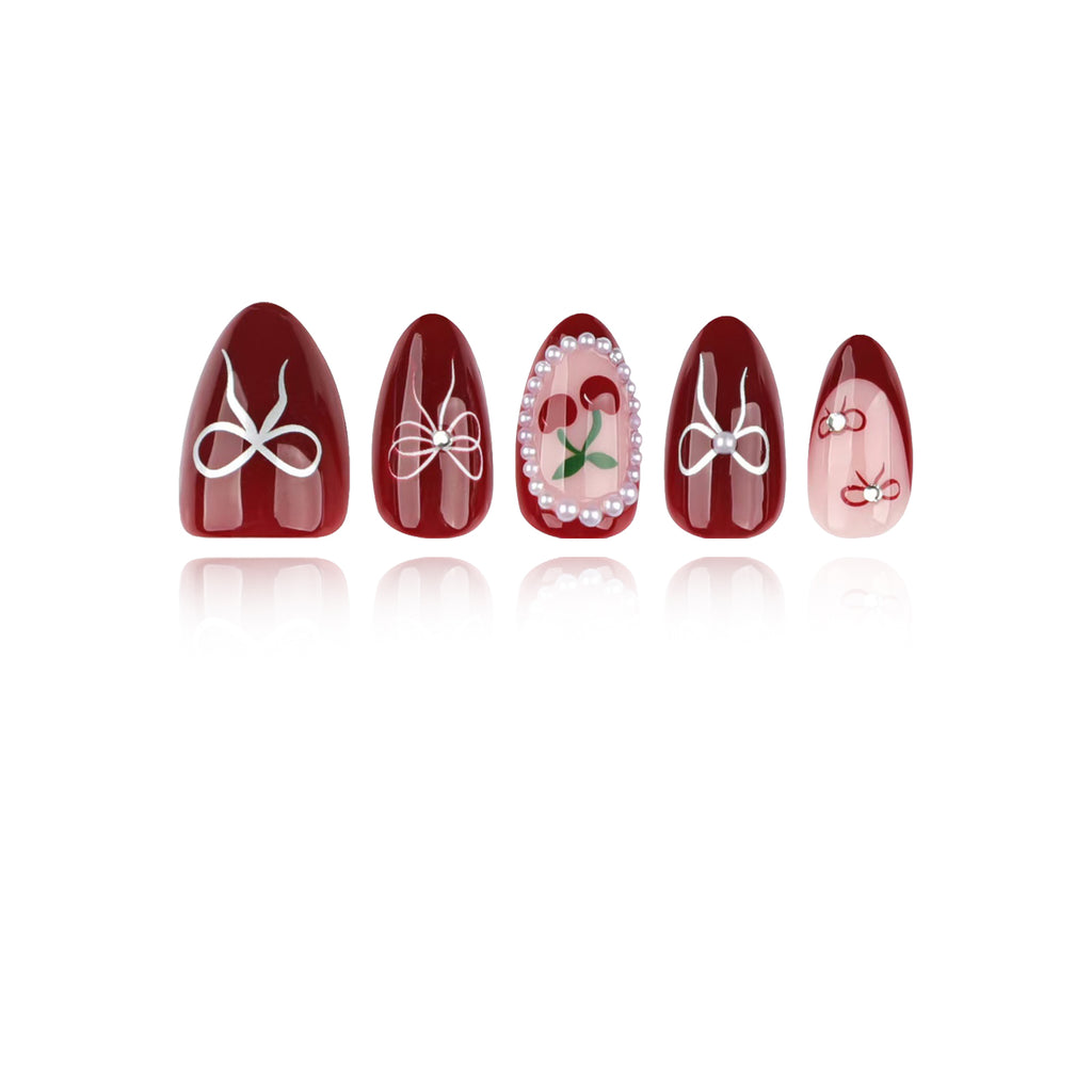 3D - Cherry Coquette - Short Almond
