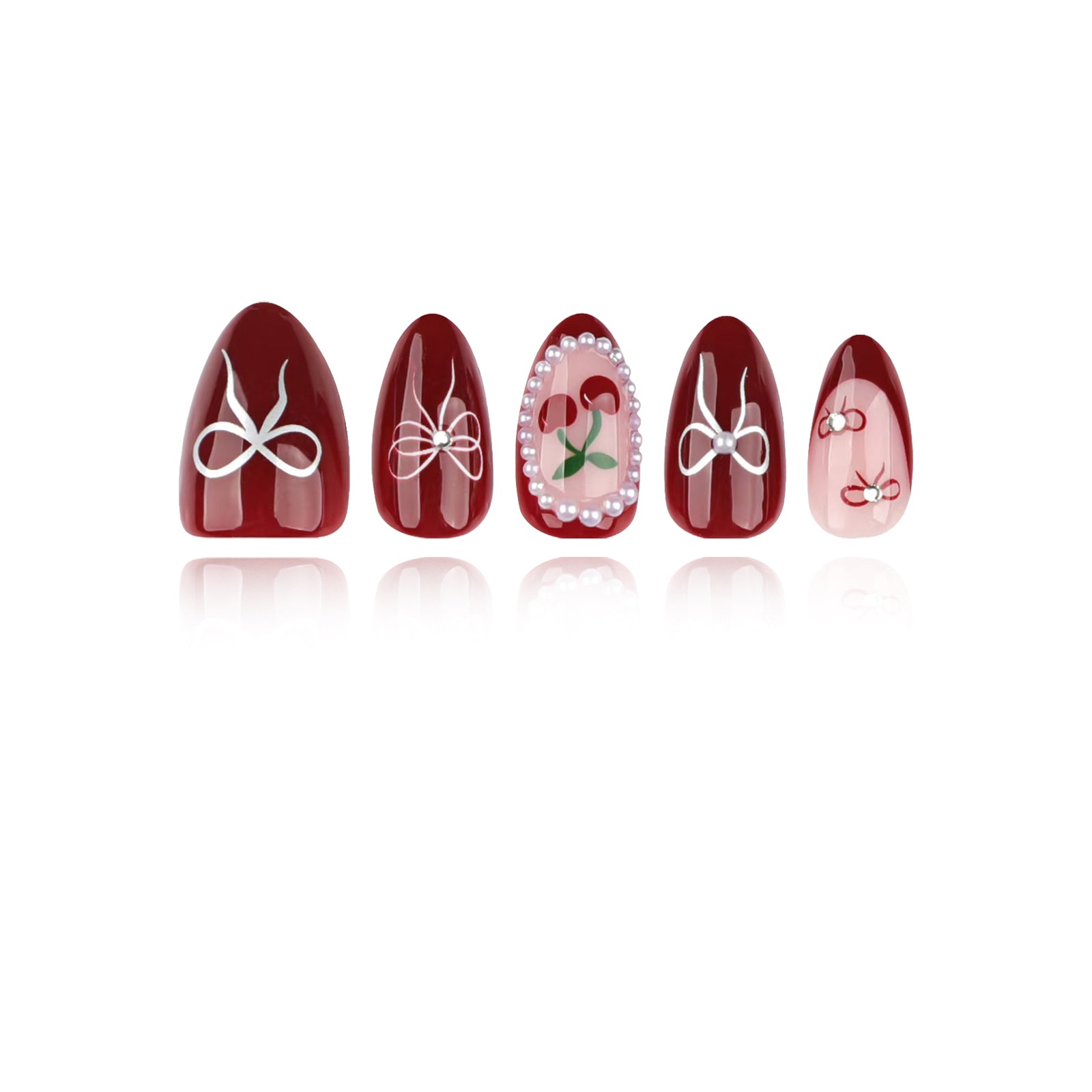 3D - Cherry Coquette - Short Almond