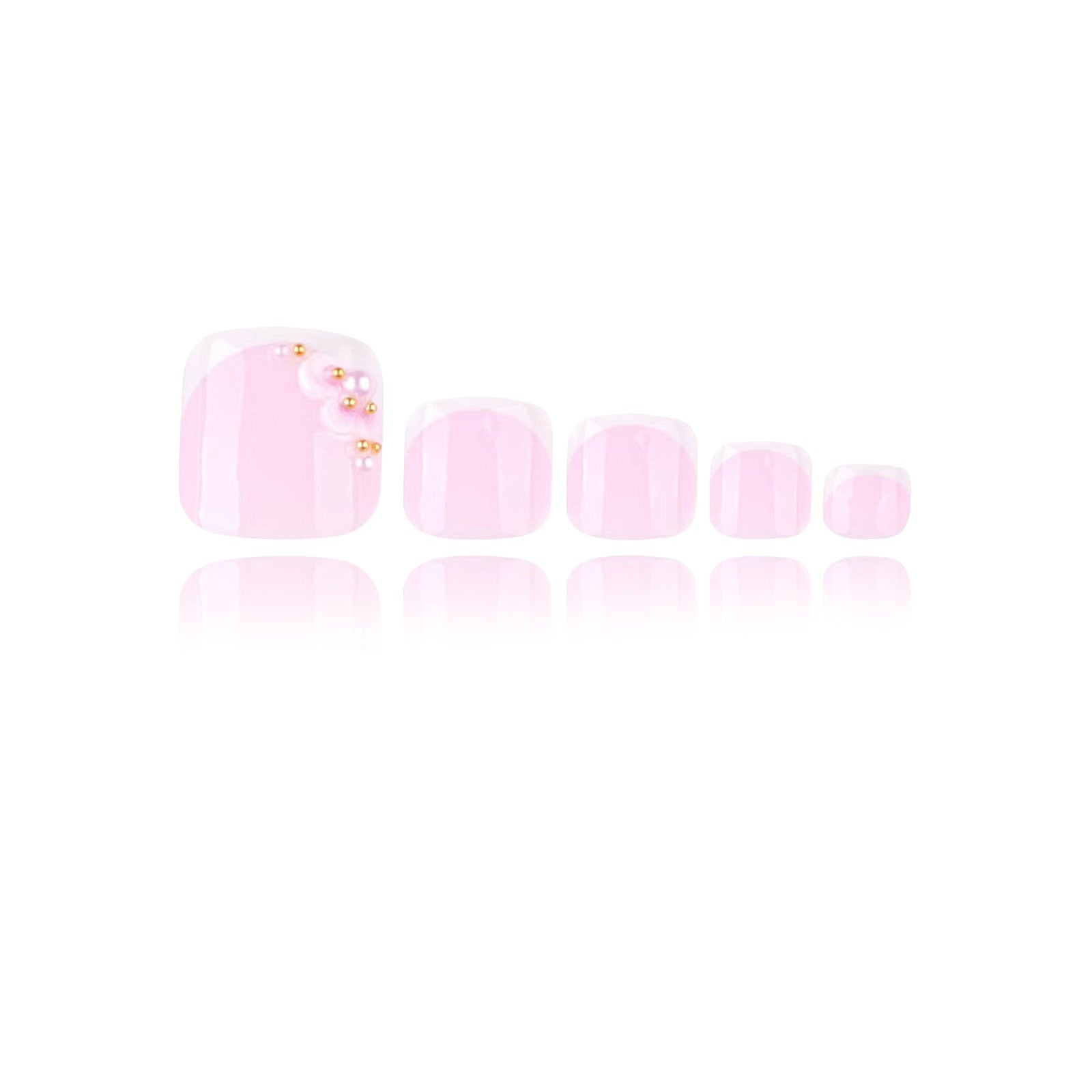 3D - Ivory Petal - Toe Nails Main image