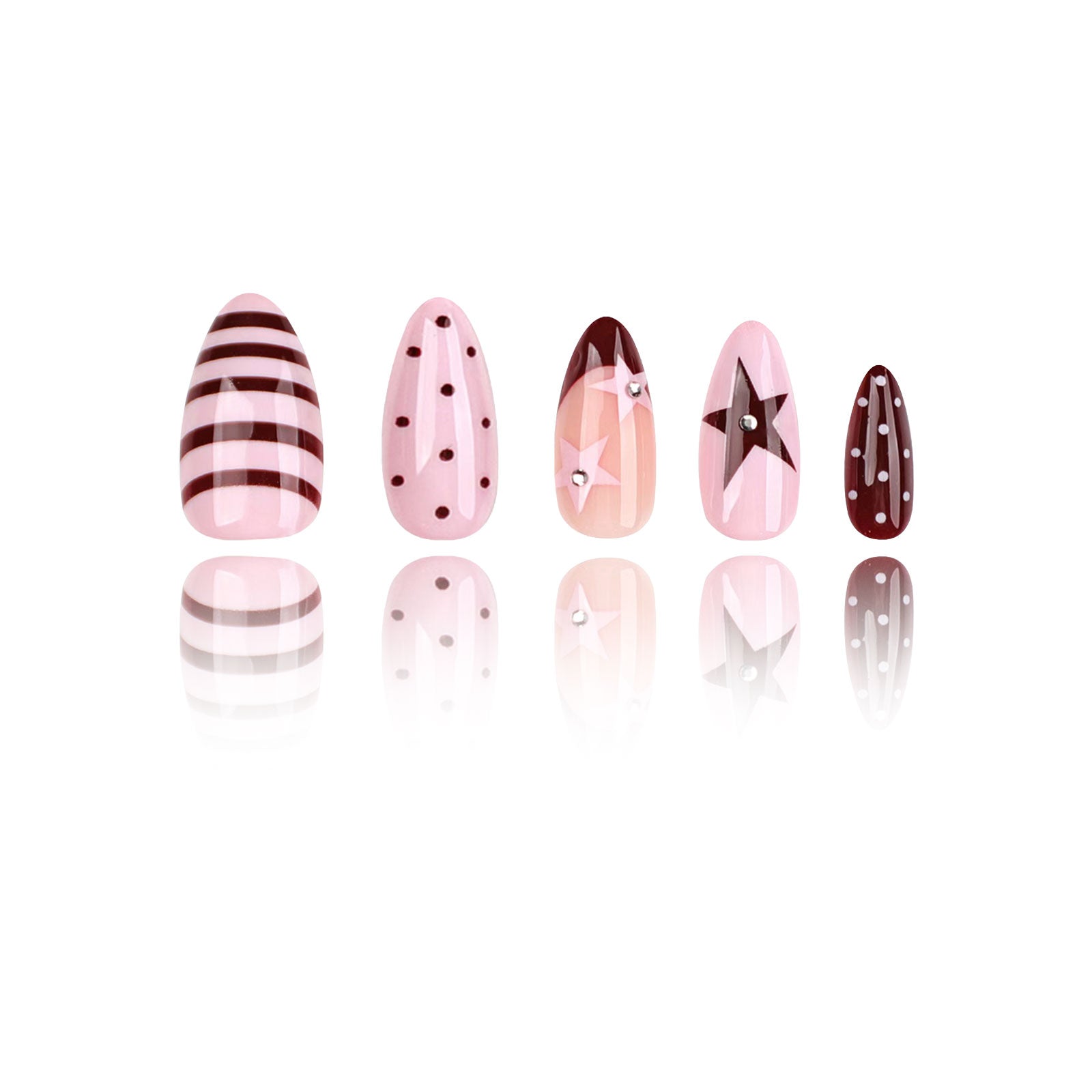 Patterned - Berry Mocha - Medium Almond