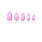 Solid Color - Bubblegum Shimmer - Short Almond