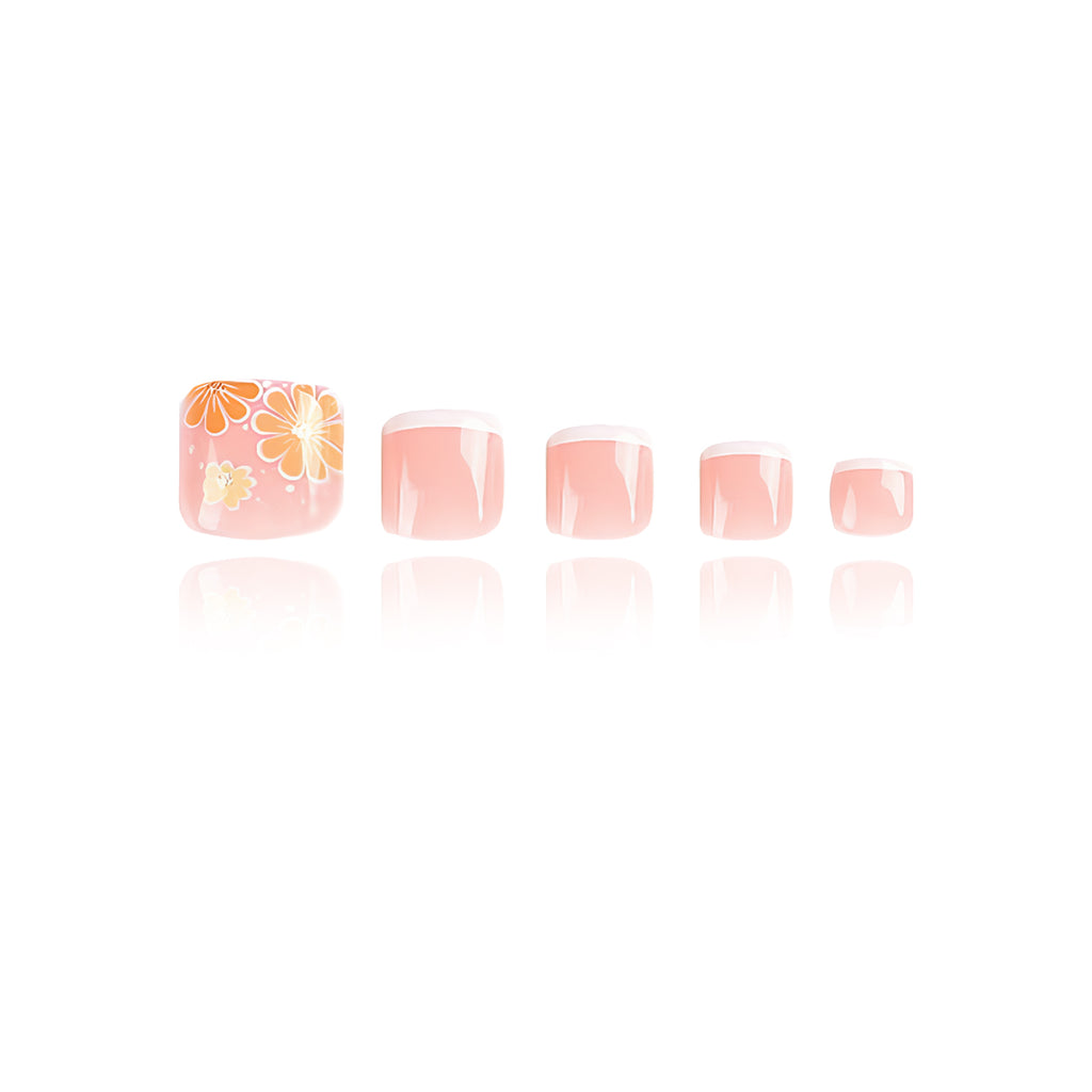 French - Honey Flora - Toe Nails