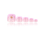 3D - Pink Petal - Toe Nails