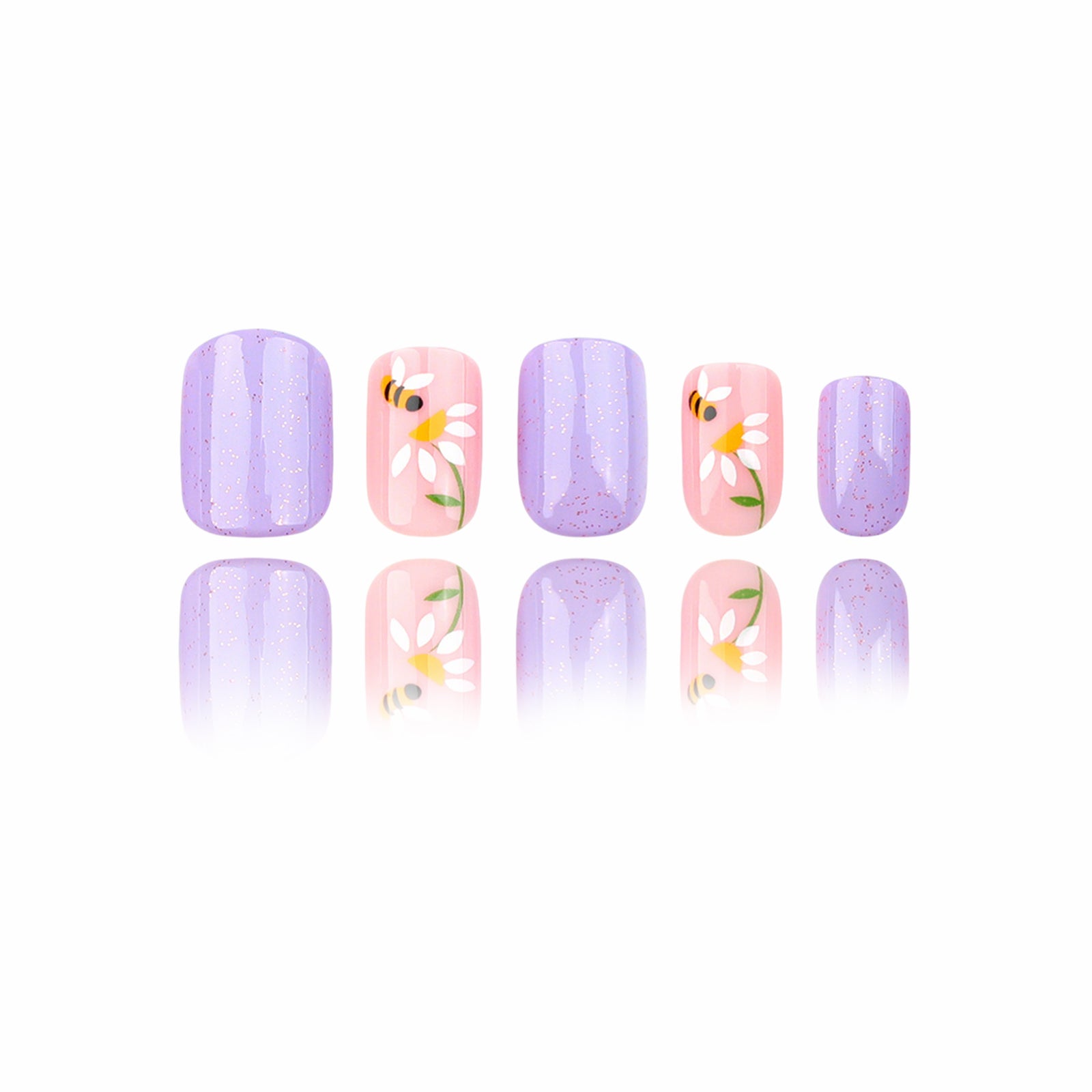 Patterned - Lavender Buzz - Extra Short Square Main image