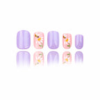 Patterned - Lavender Buzz - Extra Short Square
