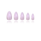 Solid Color - Lilac Satin - Short Almond
