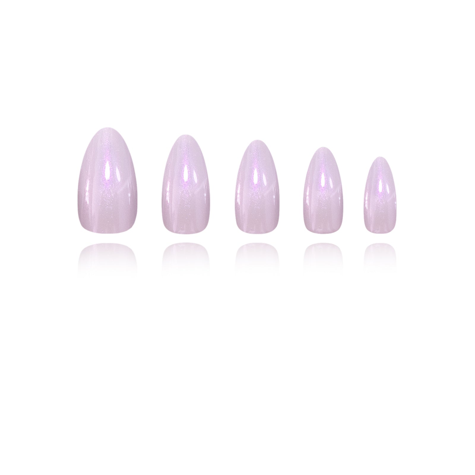 Solid Color - Lilac Satin - Short Almond