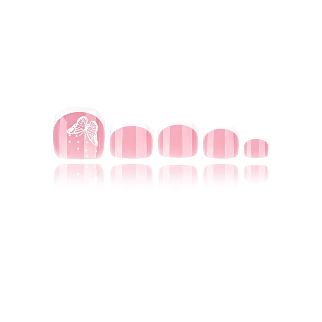 French - Flutter - Toe Nails