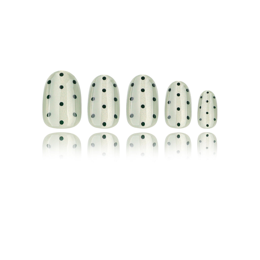 Cat Eye - Matcha Dot - Short Oval