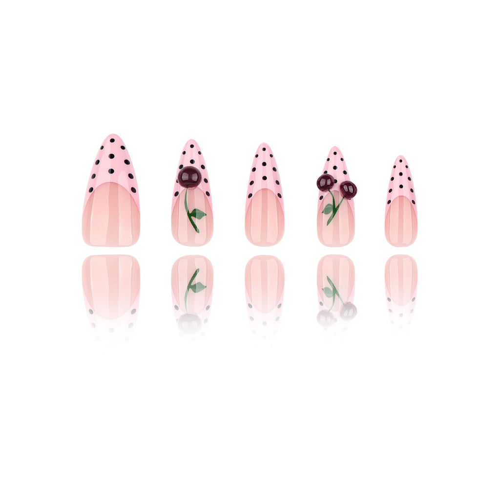 3D - Cherry Dots - Medium Stiletto