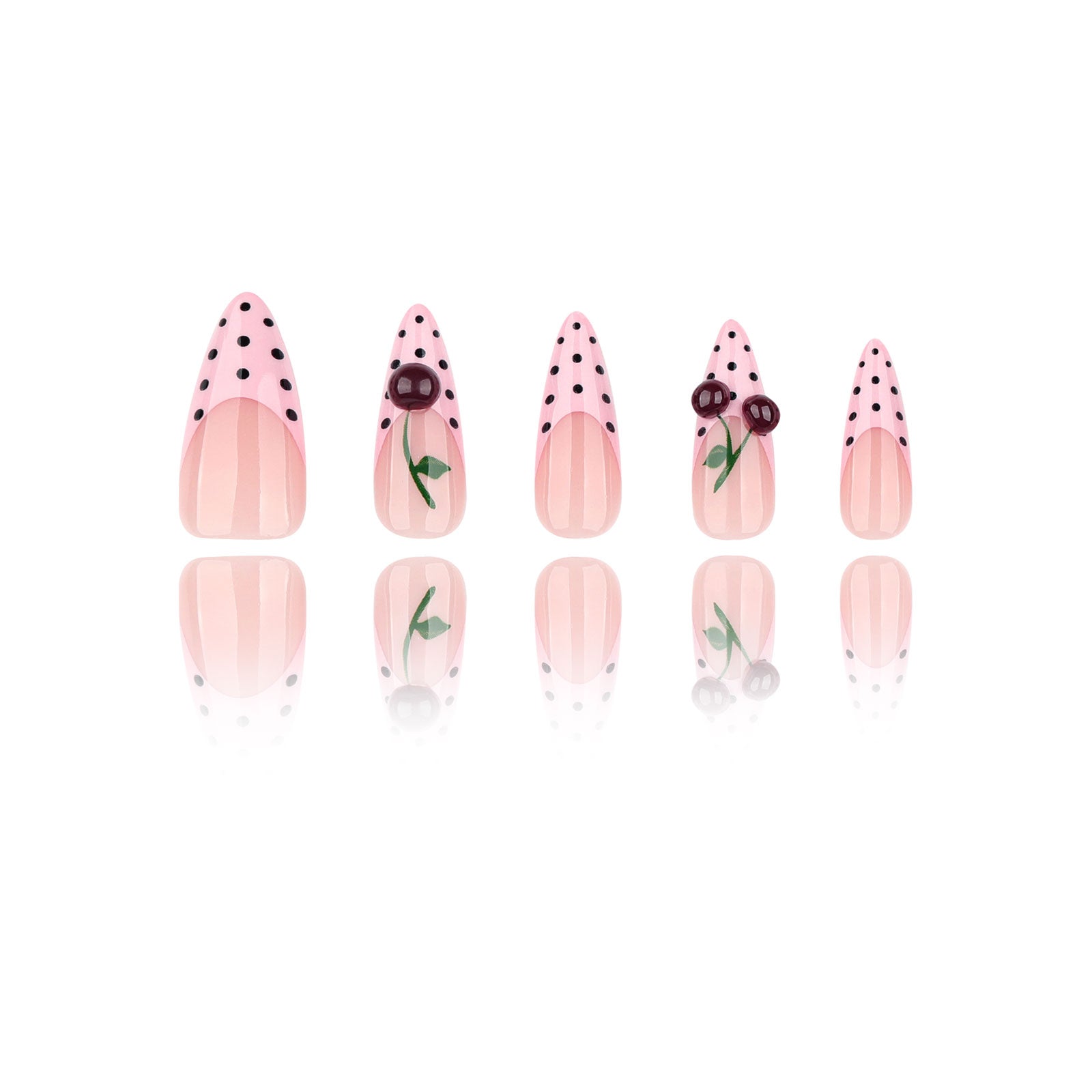 3D - Cherry Dots - Medium Stiletto