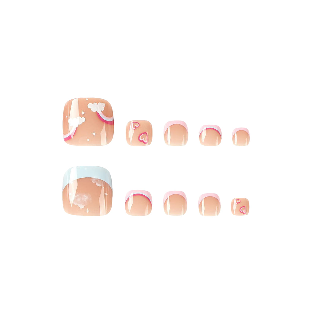 French - Cloud Pastel - Toe Nails