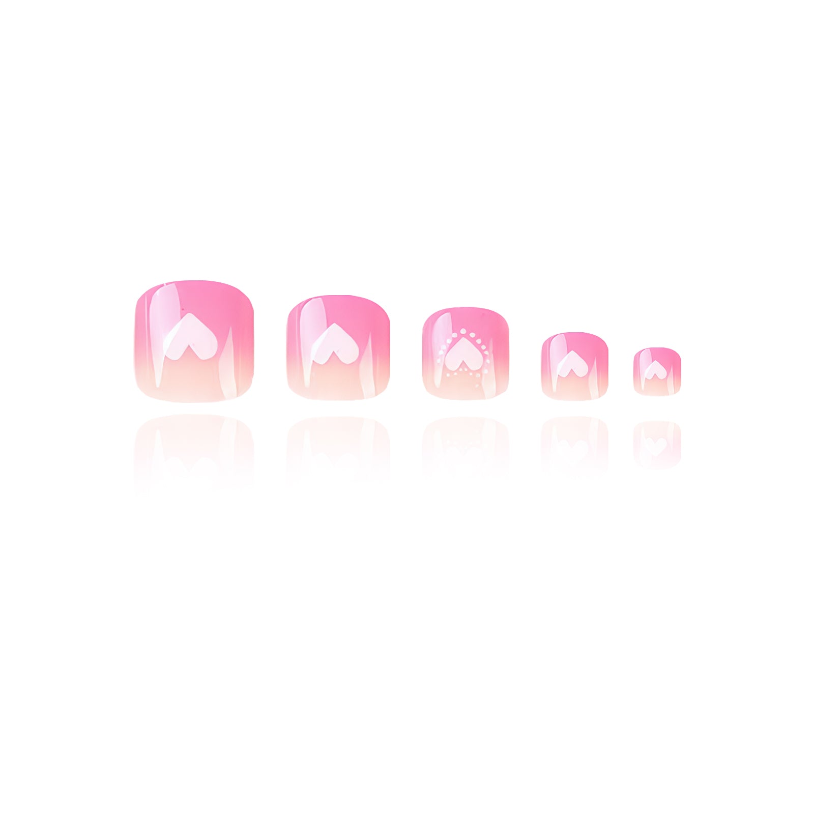 Ombre - Blush Heart - Toe Nails Main image