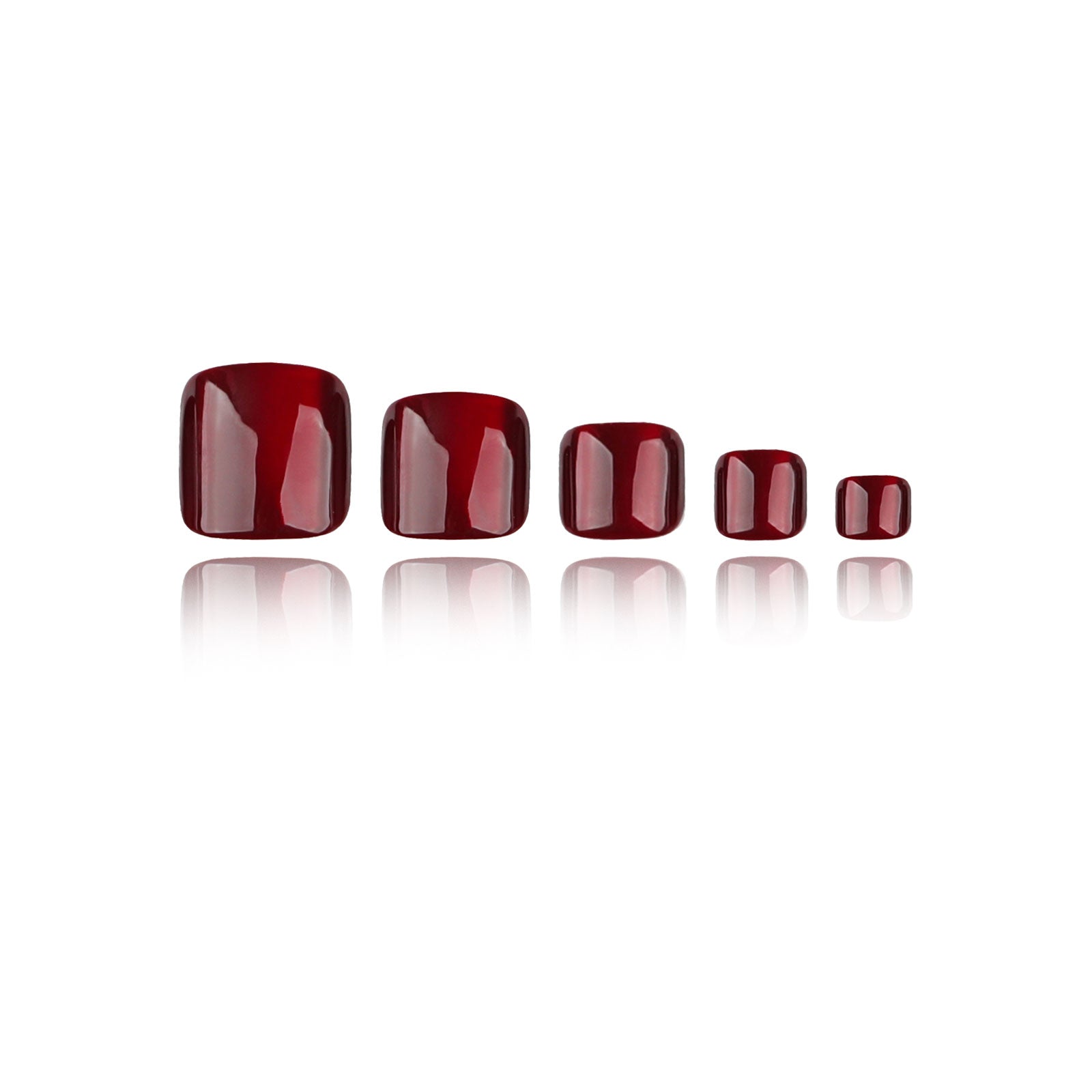 Cat Eye - Ruby - Toe Nails