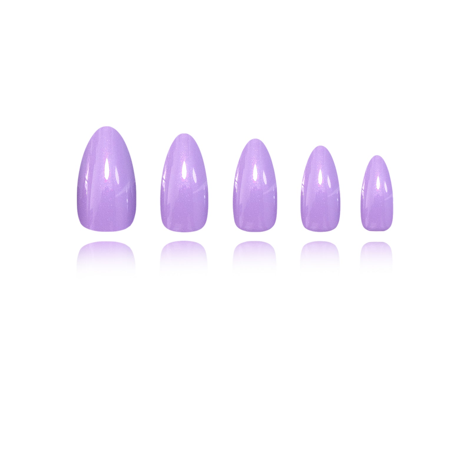 Solid Color - Violet Shimmer - Short Almond