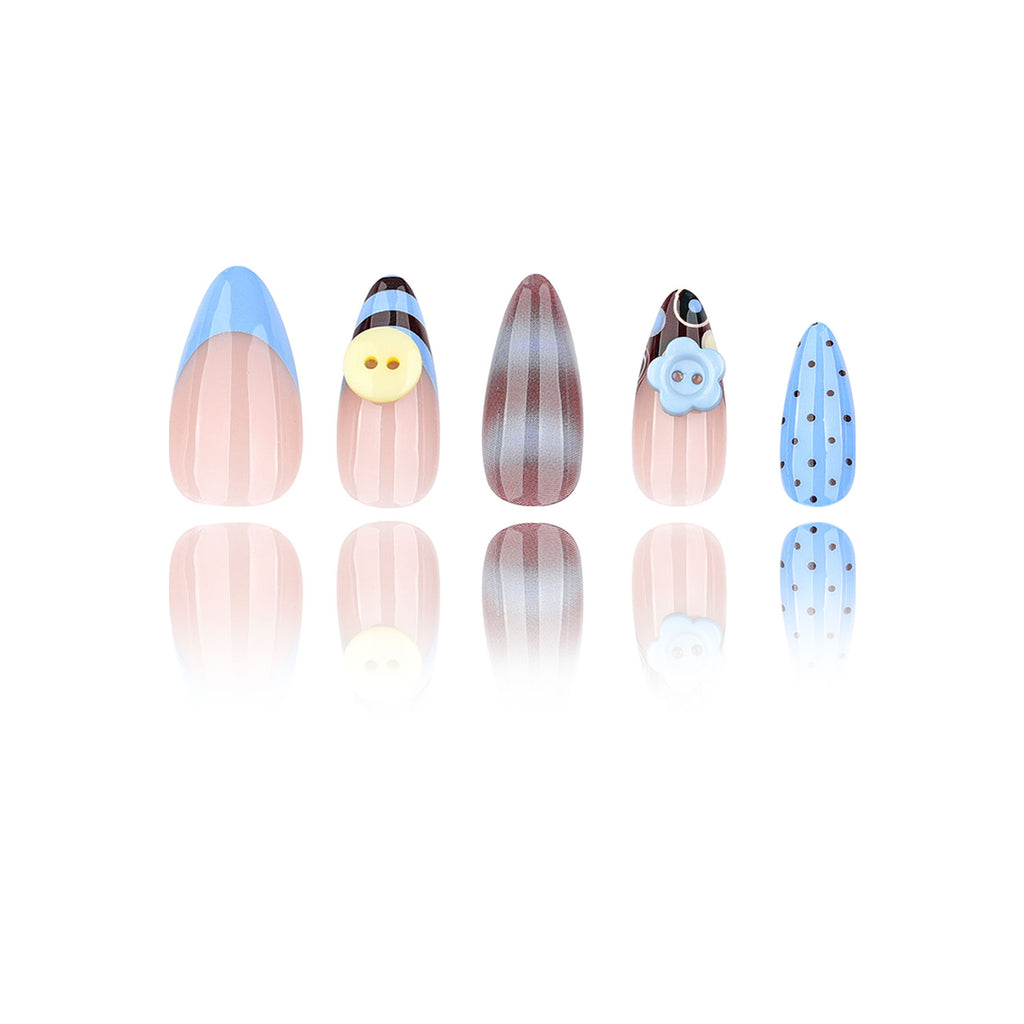 3D - Retro Button - Medium Almond