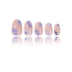 Patterned - Cyan Daisy - Short Oval