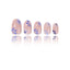 Patterned - Cyan Daisy - Short Oval