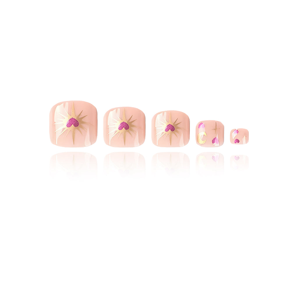 Patterned - Pink Crush - Toe Nails