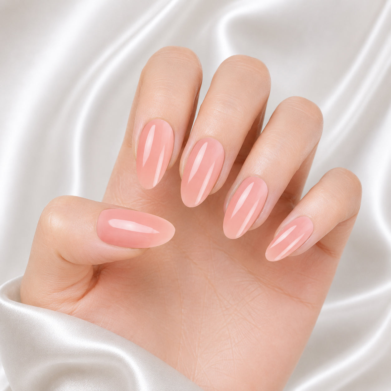 Solid Color - Peach Pulp - Short Almond Secondary image