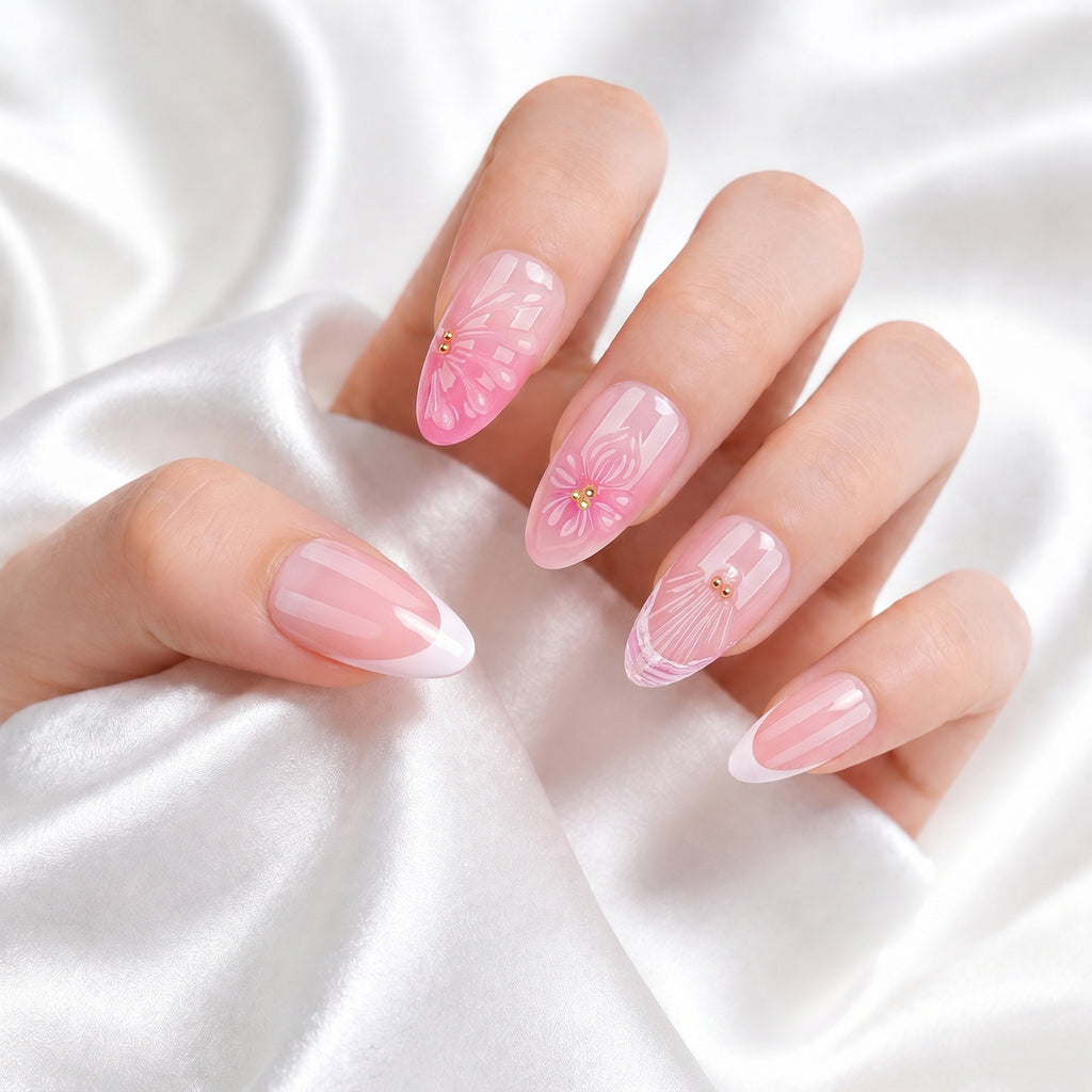 3D - Rose Shell - Short Almond