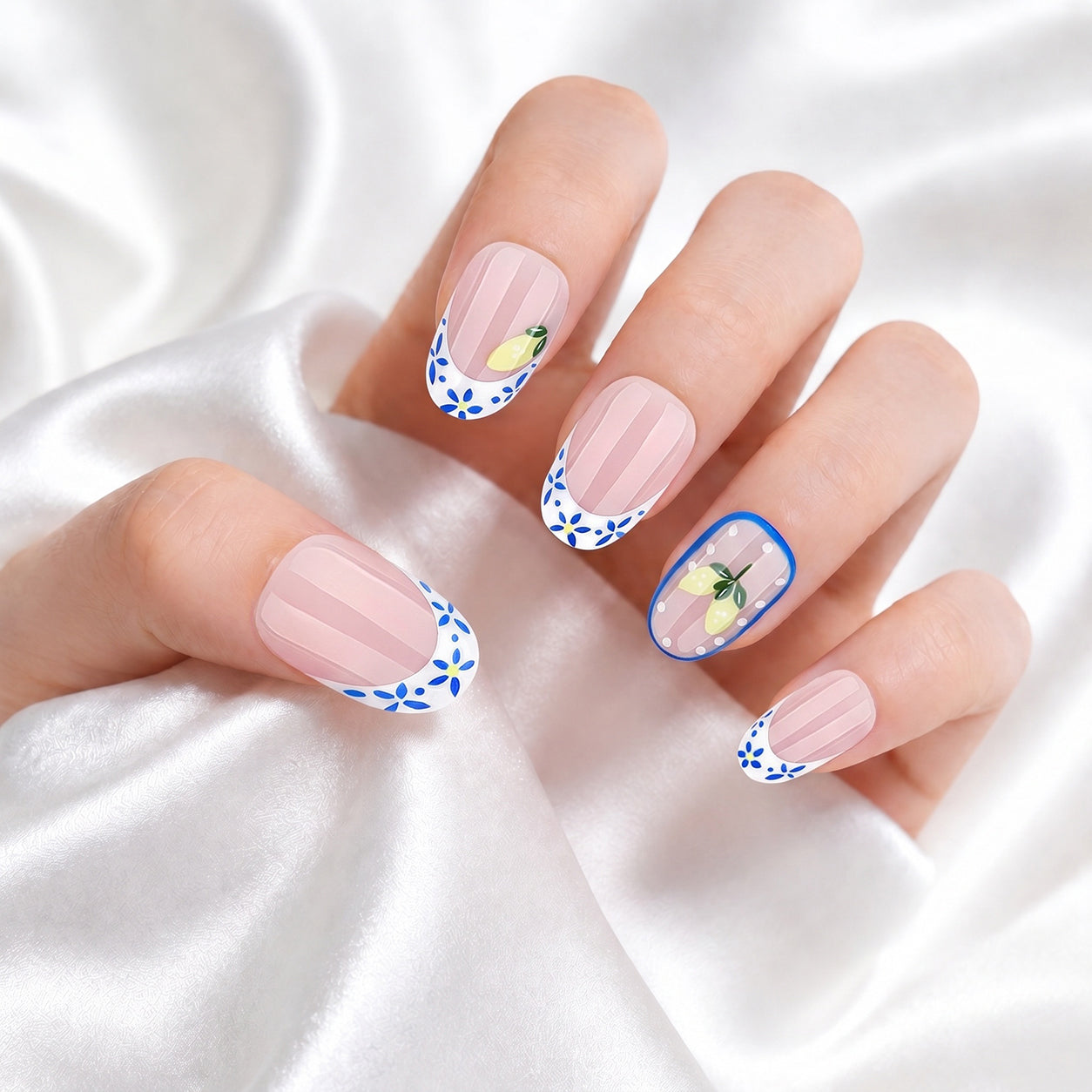 Patterned - Lemon Daisy - Short Oval Secondary image