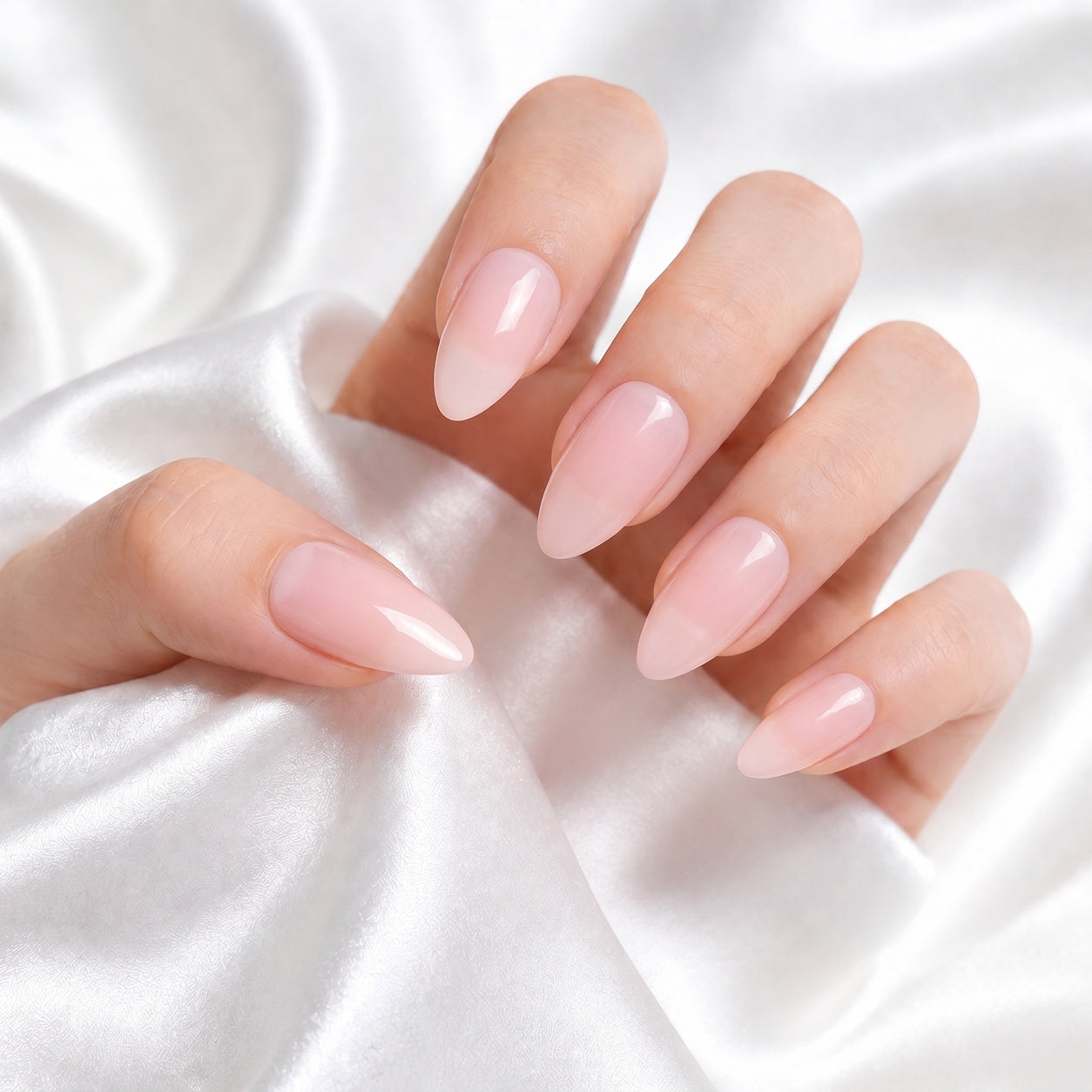 Solid Color - Barely Pink - Short Almond