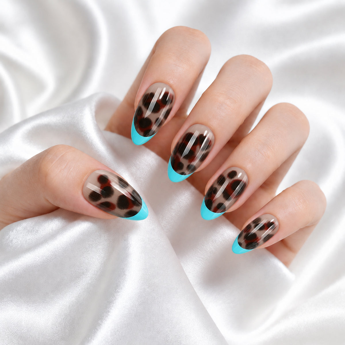 French - Teal Safari - Short Almond
