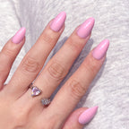 Solid Color - Bubblegum Shimmer - Short Almond