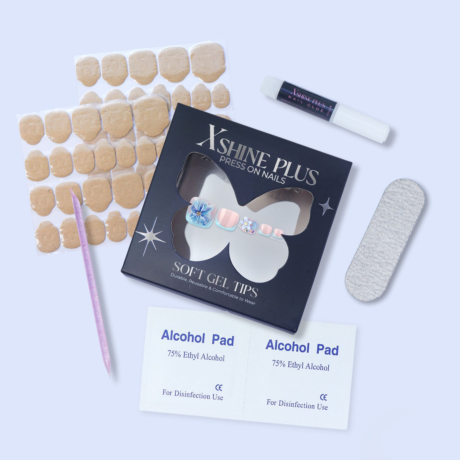 3D - Aqua Petal - Toe Nails Secondary image
