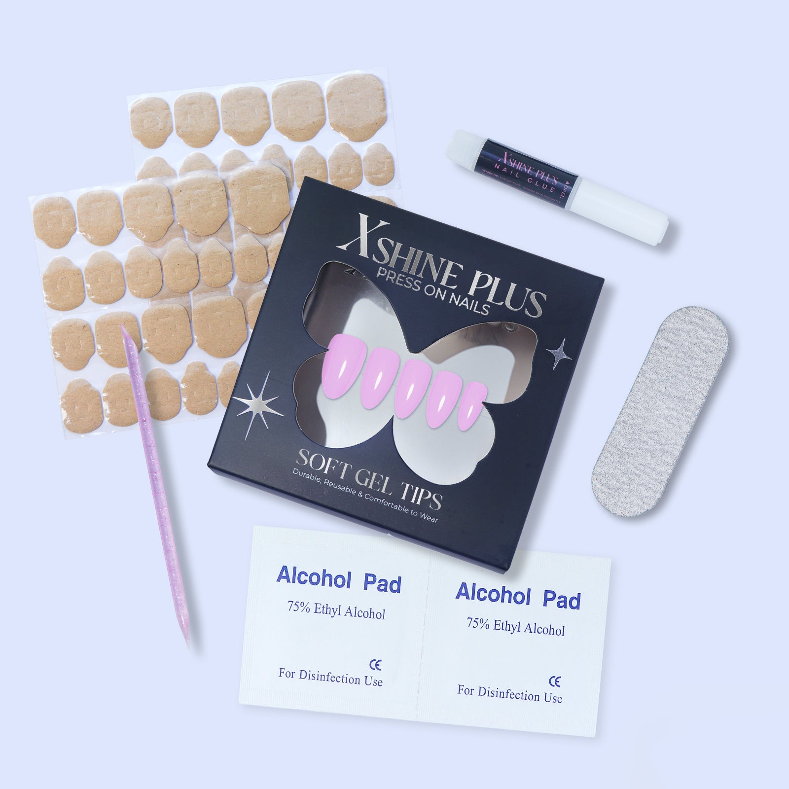 Solid Color - Sweet Lilac - Short Almond