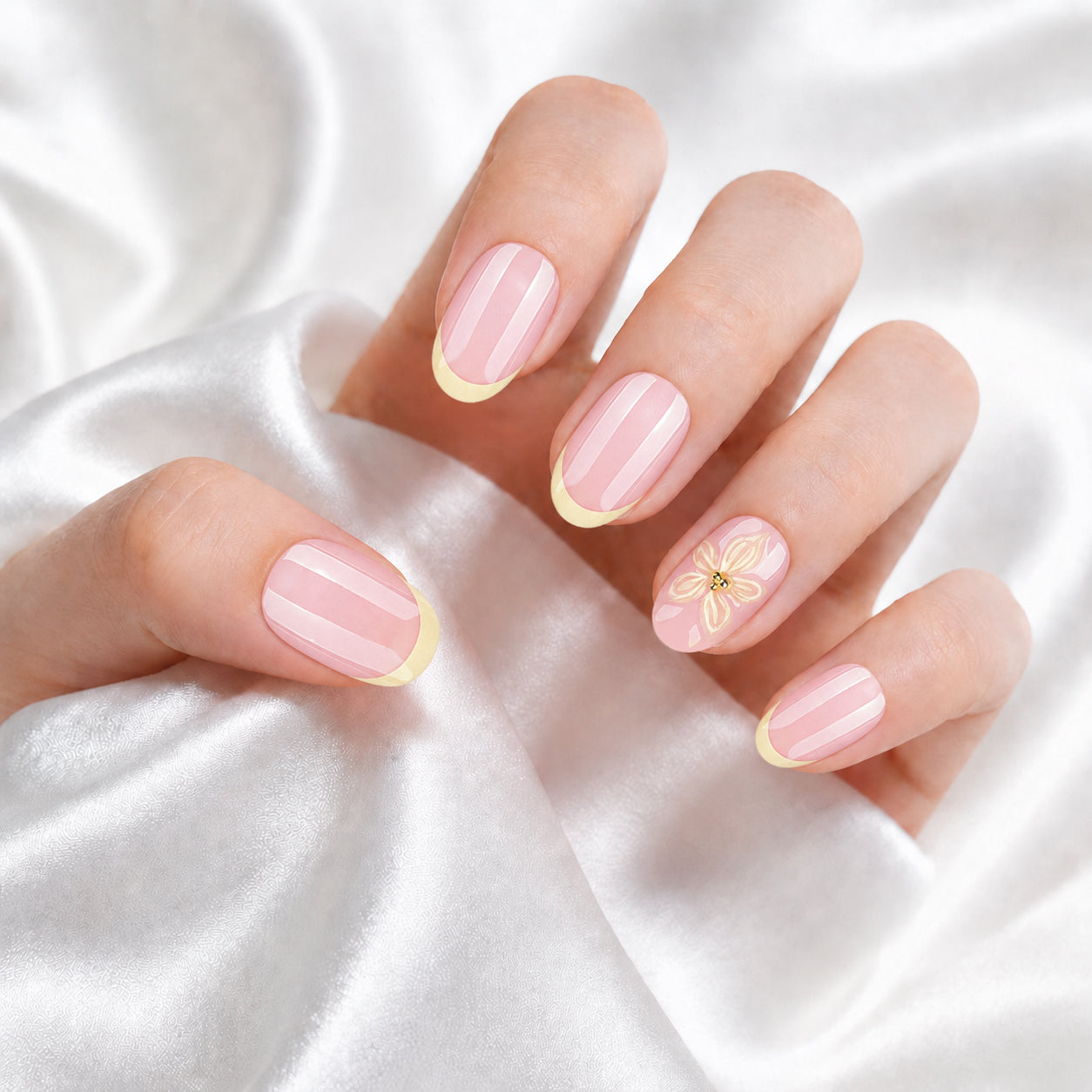 3D - Lemon Petals - Short Oval Secondary image