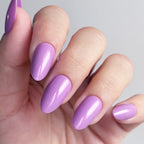 Solid Color - Violet Shimmer - Short Almond