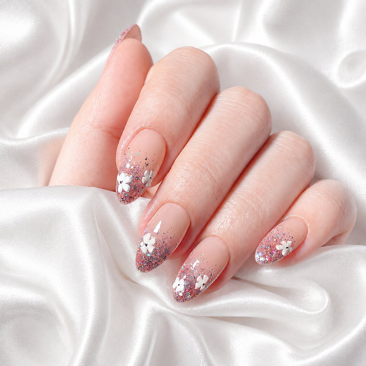 Ombre - Sparkle Petal - Medium Almond