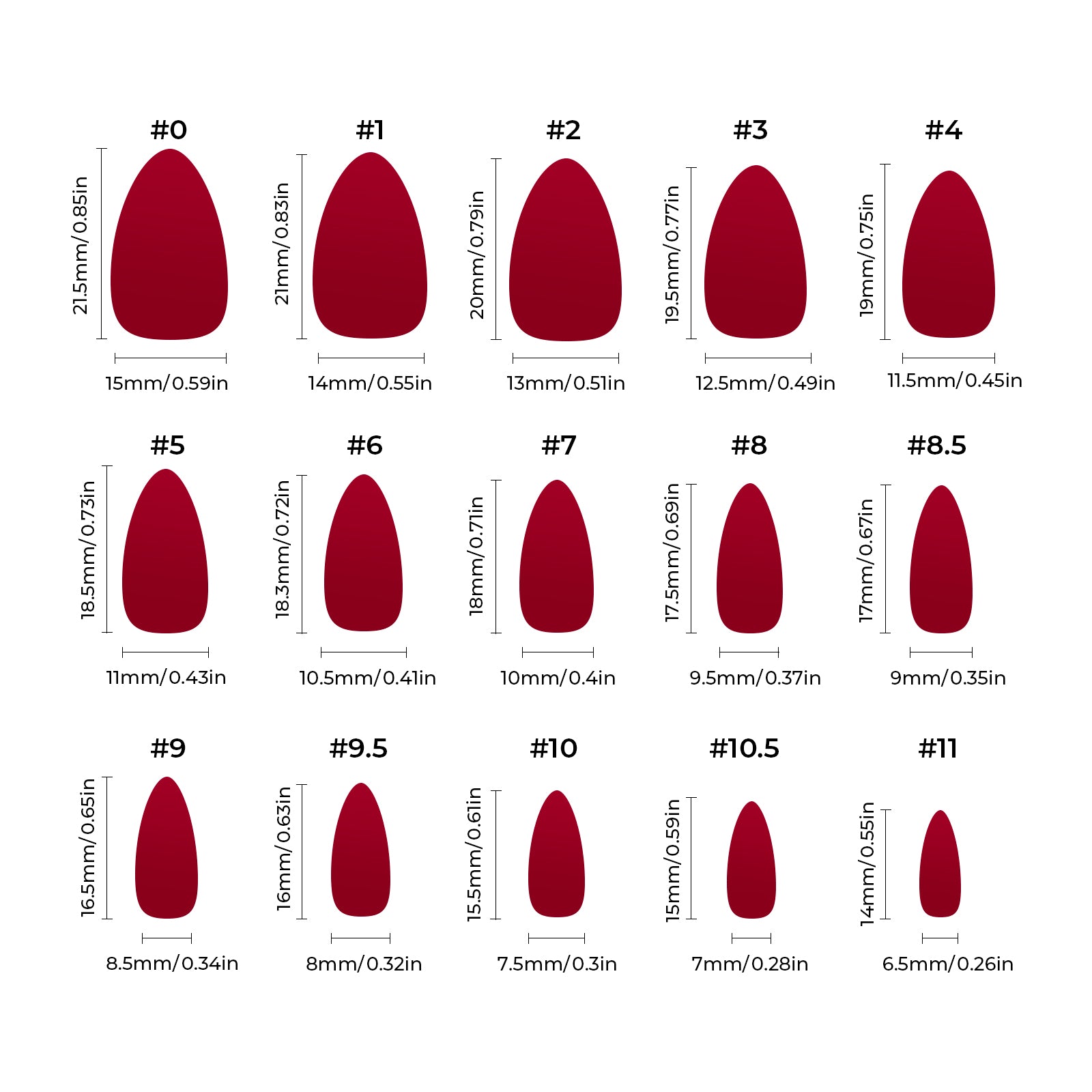 Cat Eye - Red Gem - Medium Almond