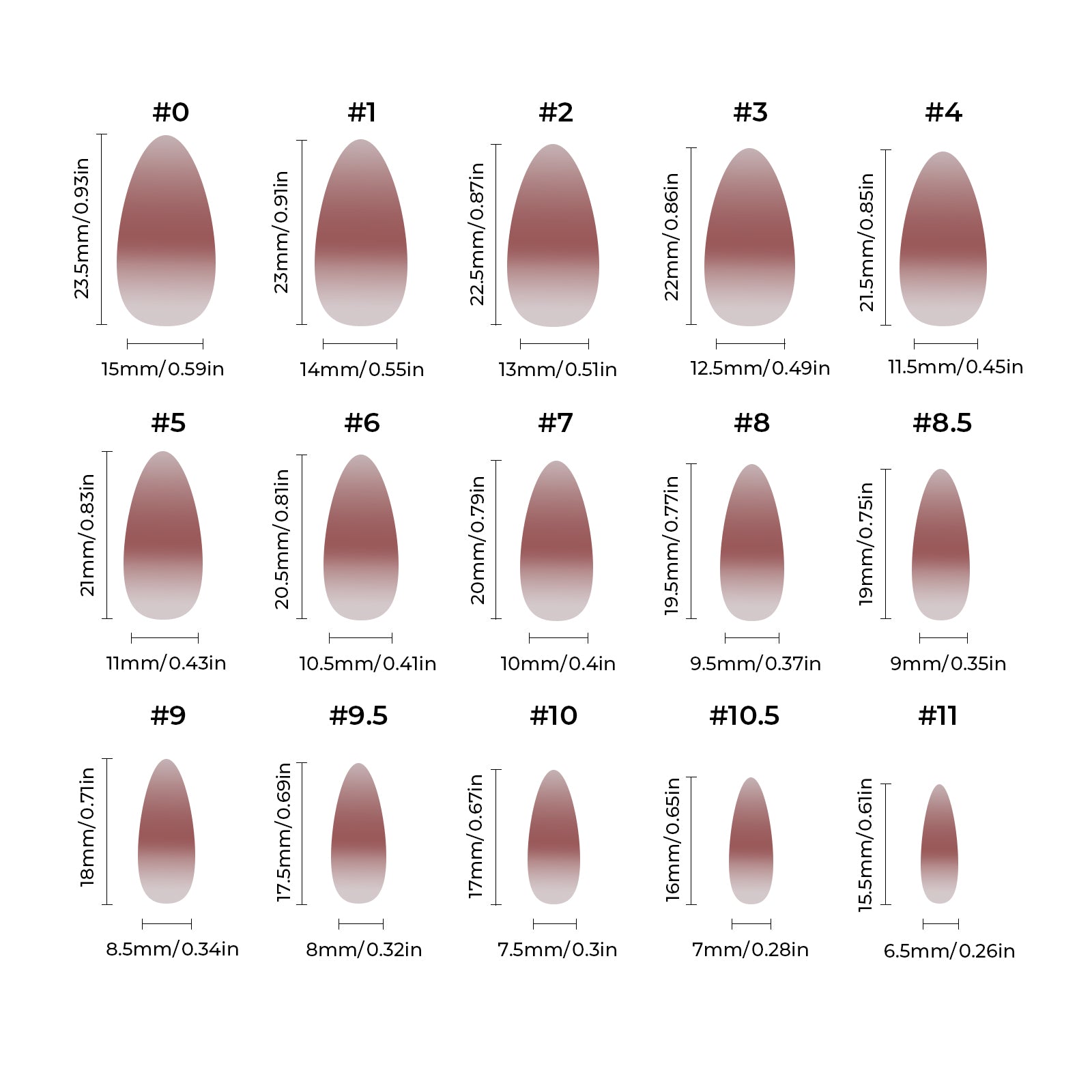 Chrome - Burgundy Blush - Medium Almond